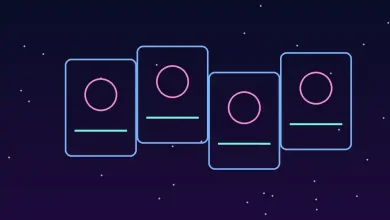 رسم توضيحي مجرد للوحات عمل متجاورة على لوحة رقمية مفتوحة ترمز إلى ميزة اللوحة في دوباو للعمل